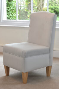 Delcor-bespoke-luxury-chair-meticulously handcrafted in Britain-choose from over 10,000 fabrics-including velvets-leathers-vast array of patterned and plain materials-available in a broad spectrum of colours-including grey-cream-blue-purple-red-green-and more-each piece showcases timeless design and comfort.